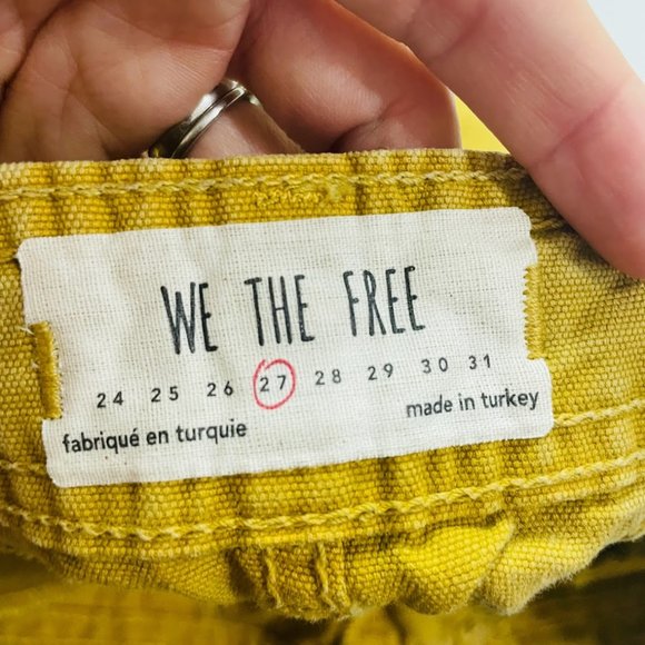 Free People Yellow Wide Leg Cropped Pants - Picture 11 of 14